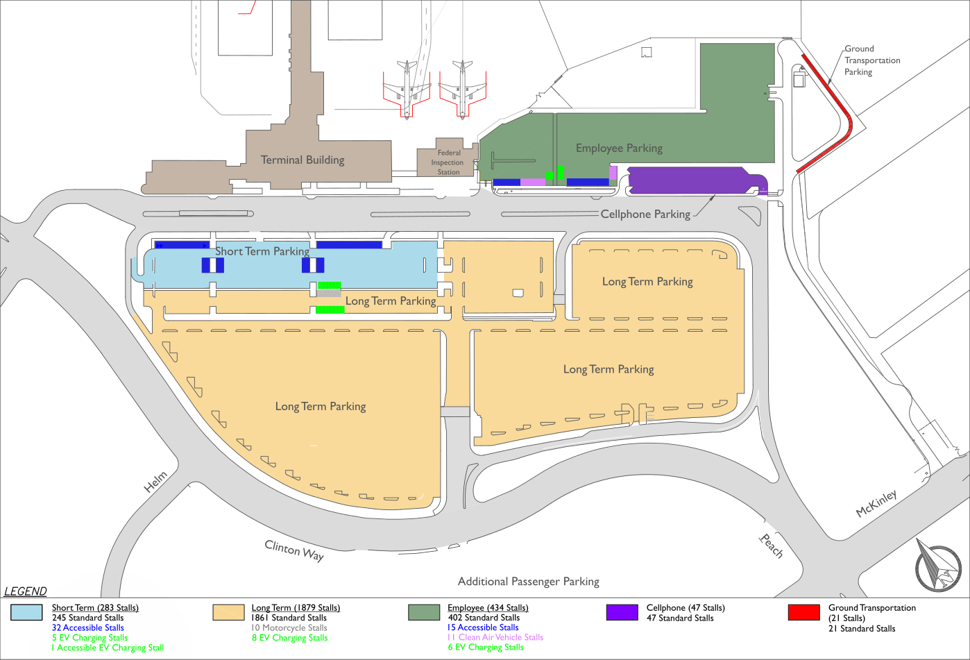 Parking Fresno Yosemite International Airport FAT Fresno CA   Parking Map 