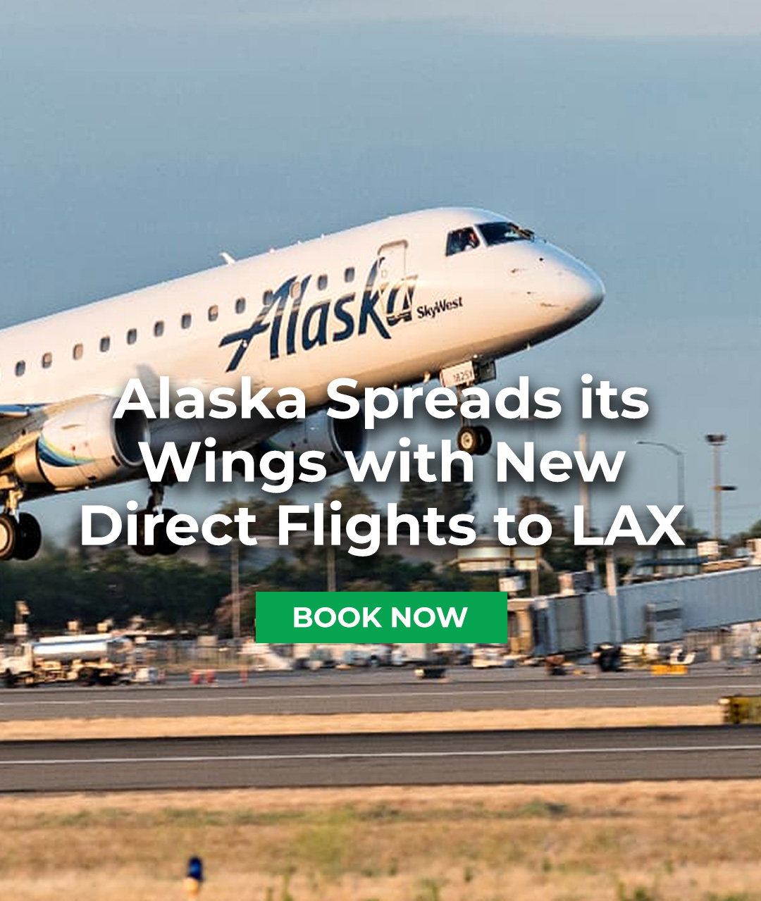 Alaska Airlines Direct Flight to LAX verticle
