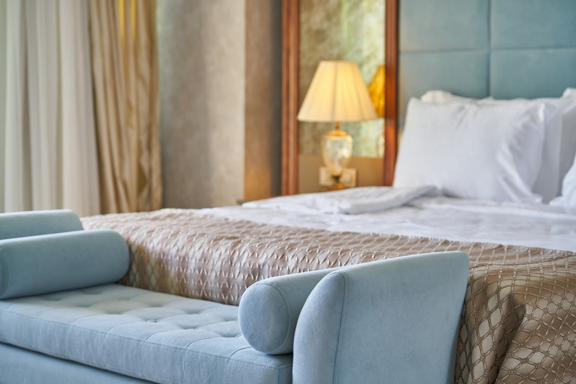 comfortable bed