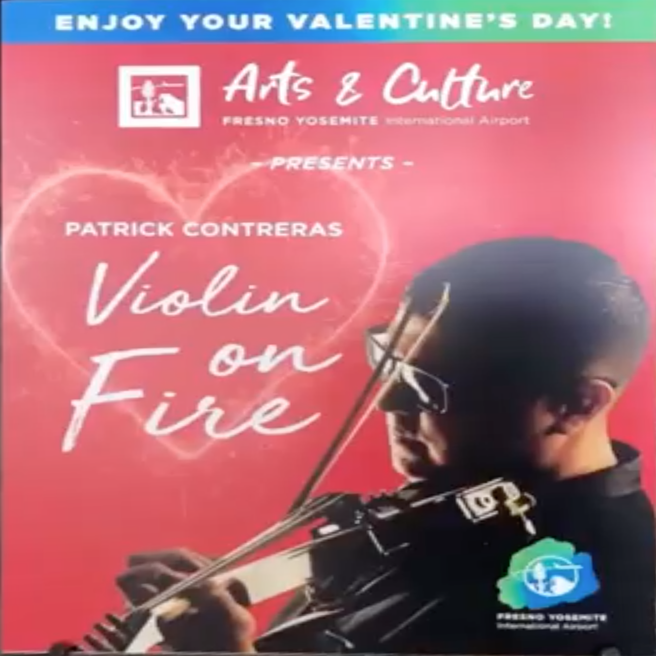 Violin on fire poster