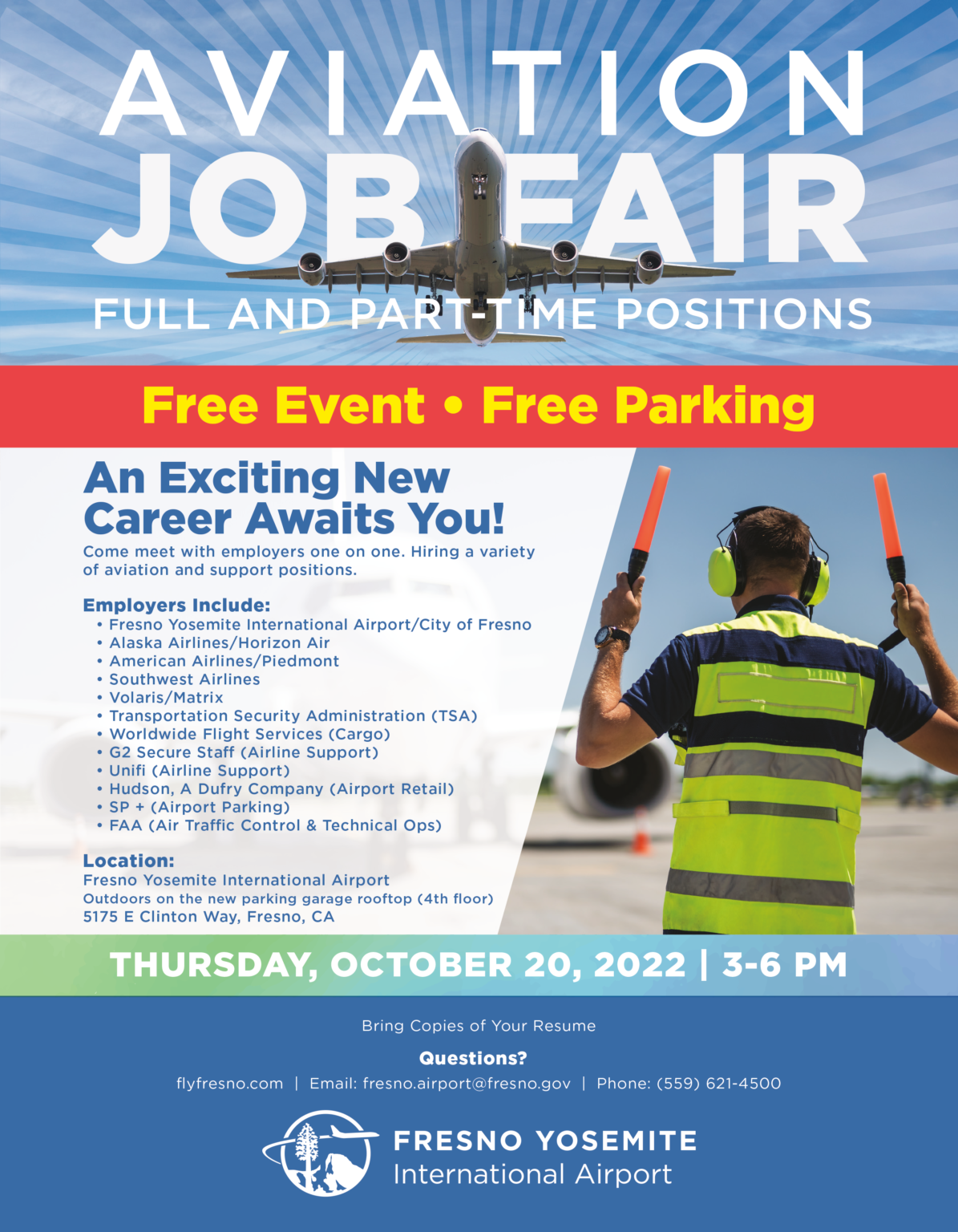 Aviation Job Fair Fresno Yosemite International Airport FAT