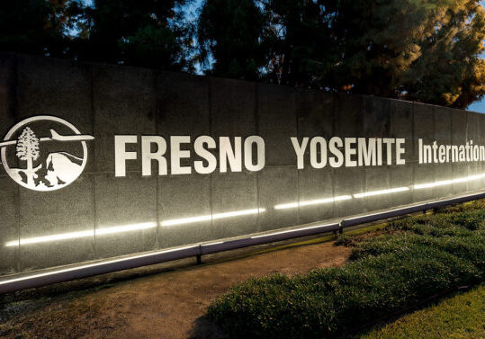 Fresno Yosemite International Airport sign